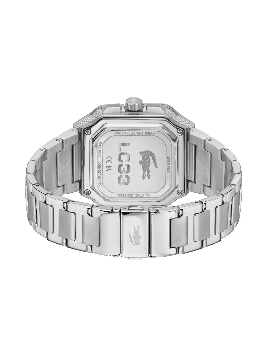 Lacoste Lc33 Square Qtz Basic Silver Sunray Square Dial Men's Watch - 2011531