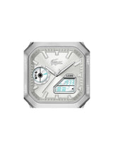 Lacoste Lc33 Square Qtz Basic Silver Sunray Square Dial Men's Watch - 2011531
