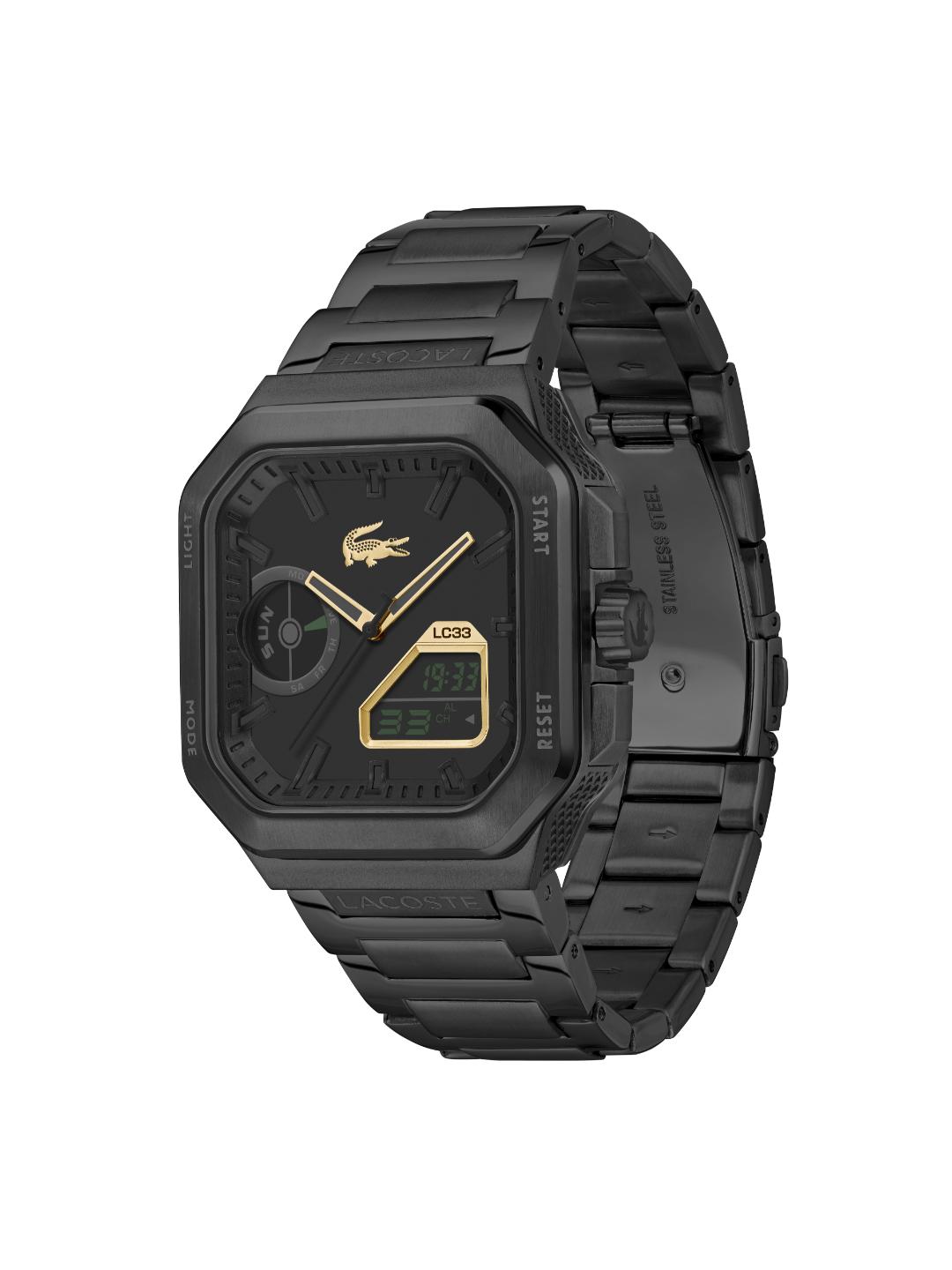 Lacoste Lc33 Square Qtz Basic Black Sunray Square Dial Men's Watch - 2011532