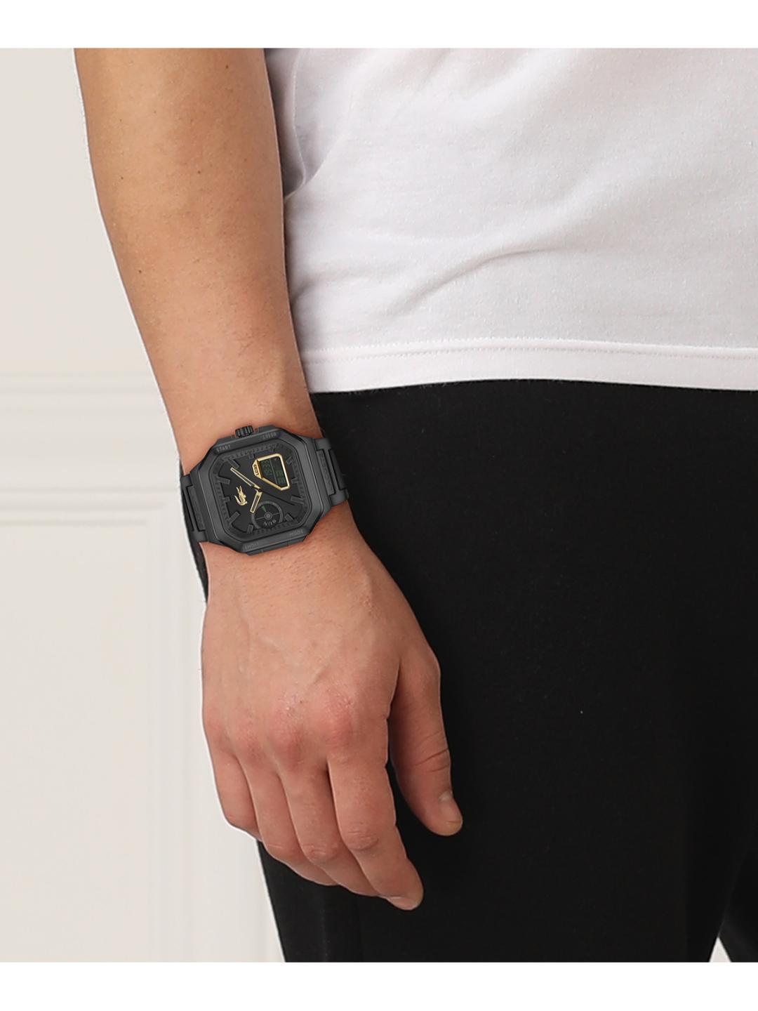 Lacoste Lc33 Square Qtz Basic Black Sunray Square Dial Men's Watch - 2011532