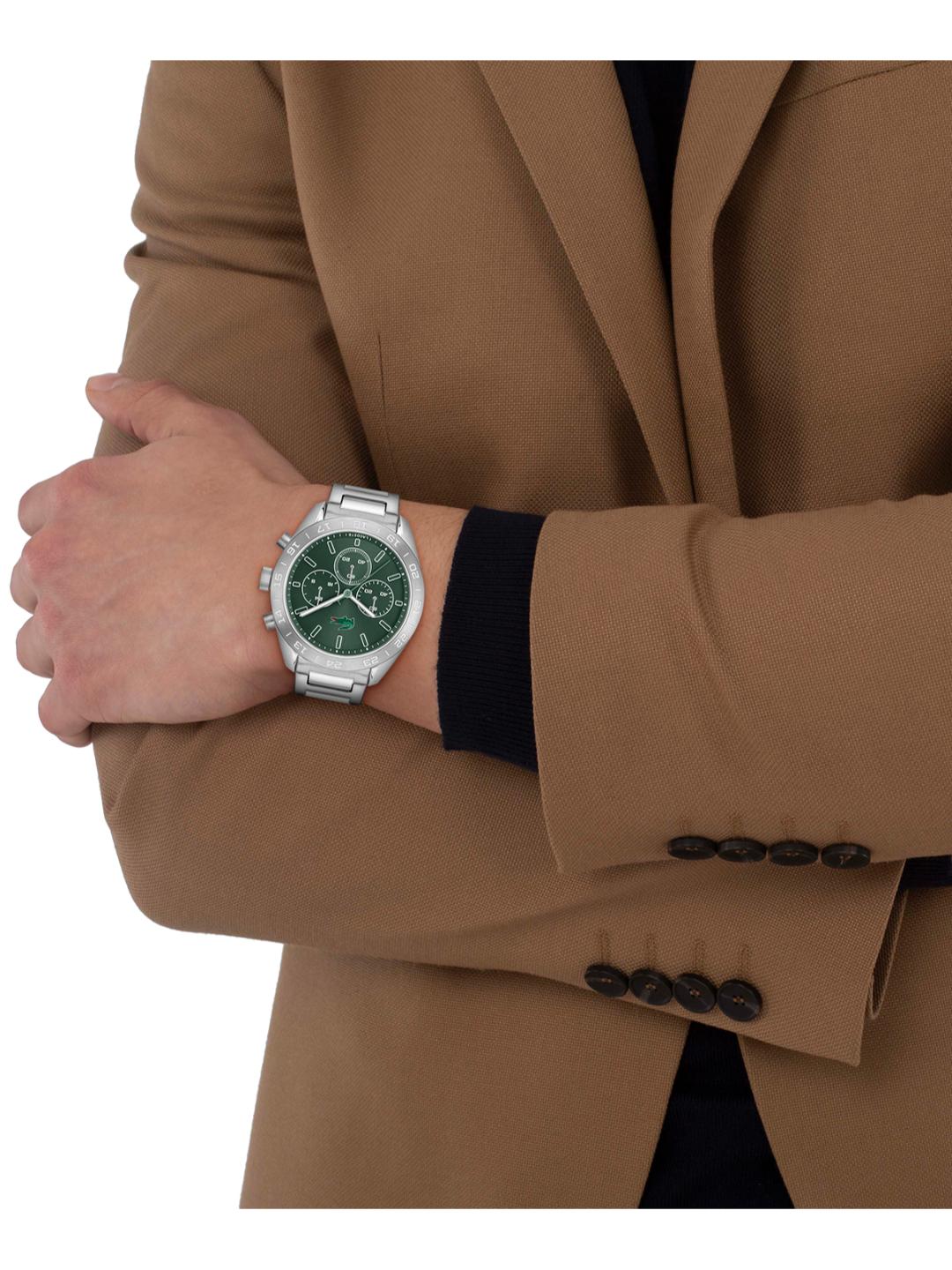 Lacoste Boston Fashion Green 42 mm Dial Men Chrono Watch 2011533