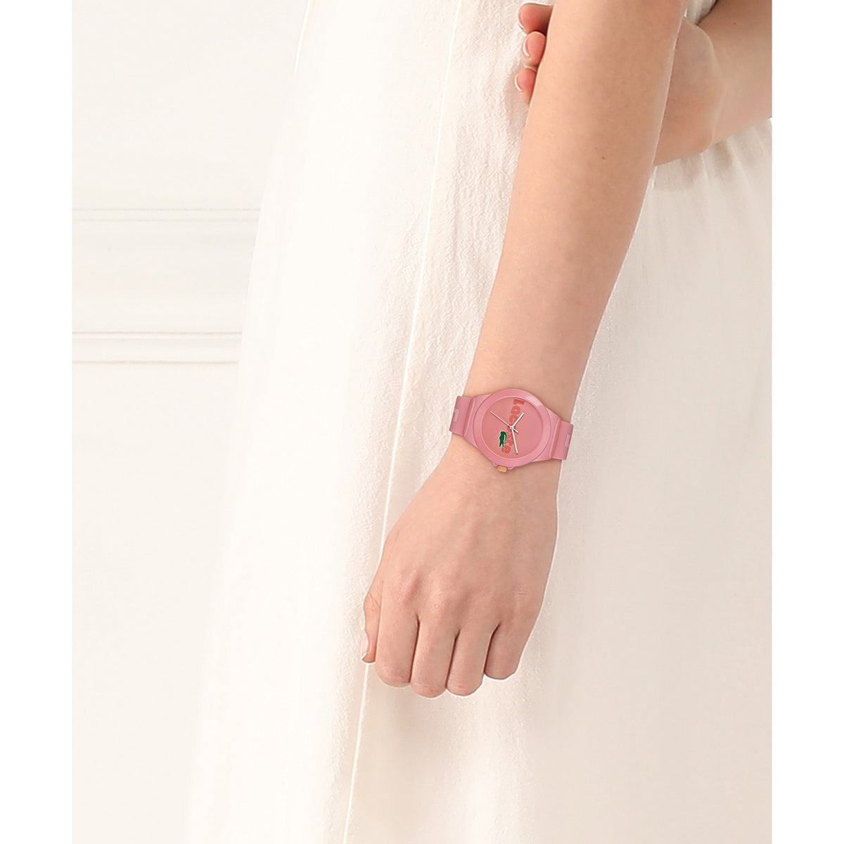 Lacoste NEOCROC 38 mm Pink Dial Women Analog Watch 2020154