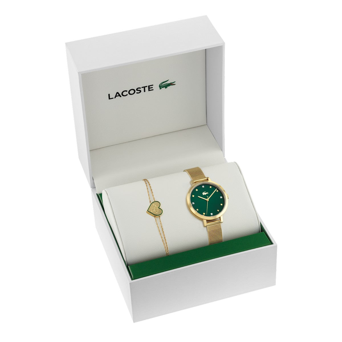 Lacoste GIFT SET 34 mm Green Dial Women Watch 2070029