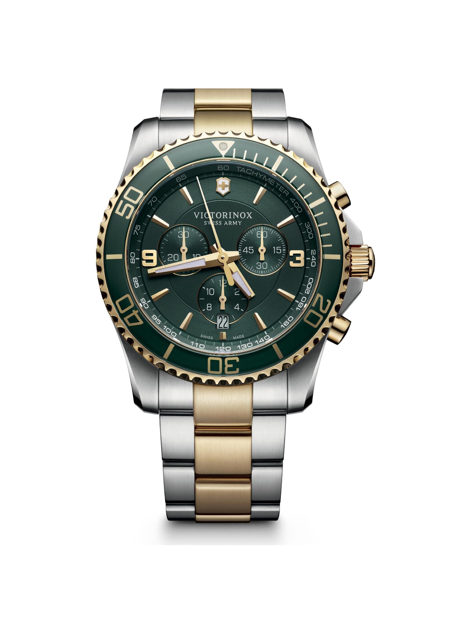 Victorinox Men 43 mm Size Green Dial Maverick Chronograph Watch 241693