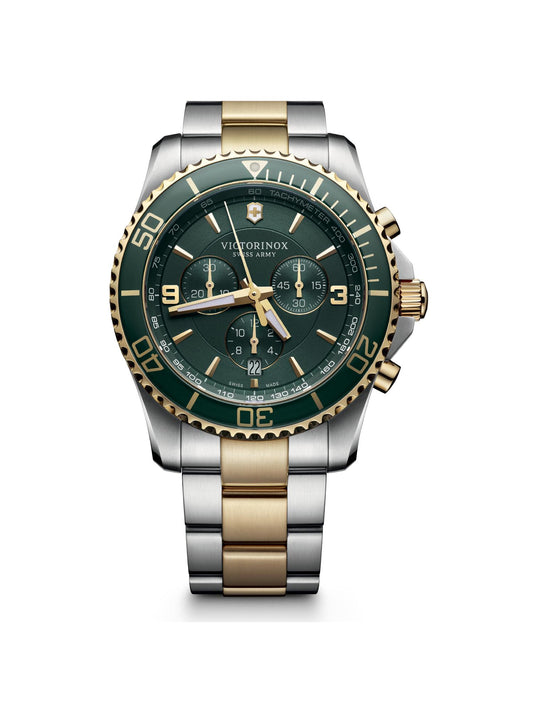 Victorinox Men 43 mm Size Green Dial Maverick Chronograph Watch - V241693