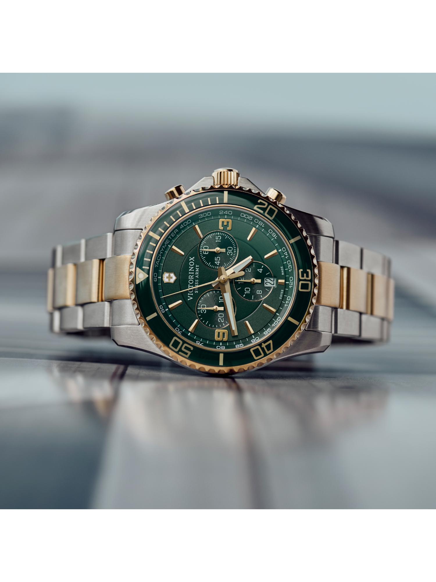Victorinox Men 43 mm Size Green Dial Maverick Chronograph Watch 241693