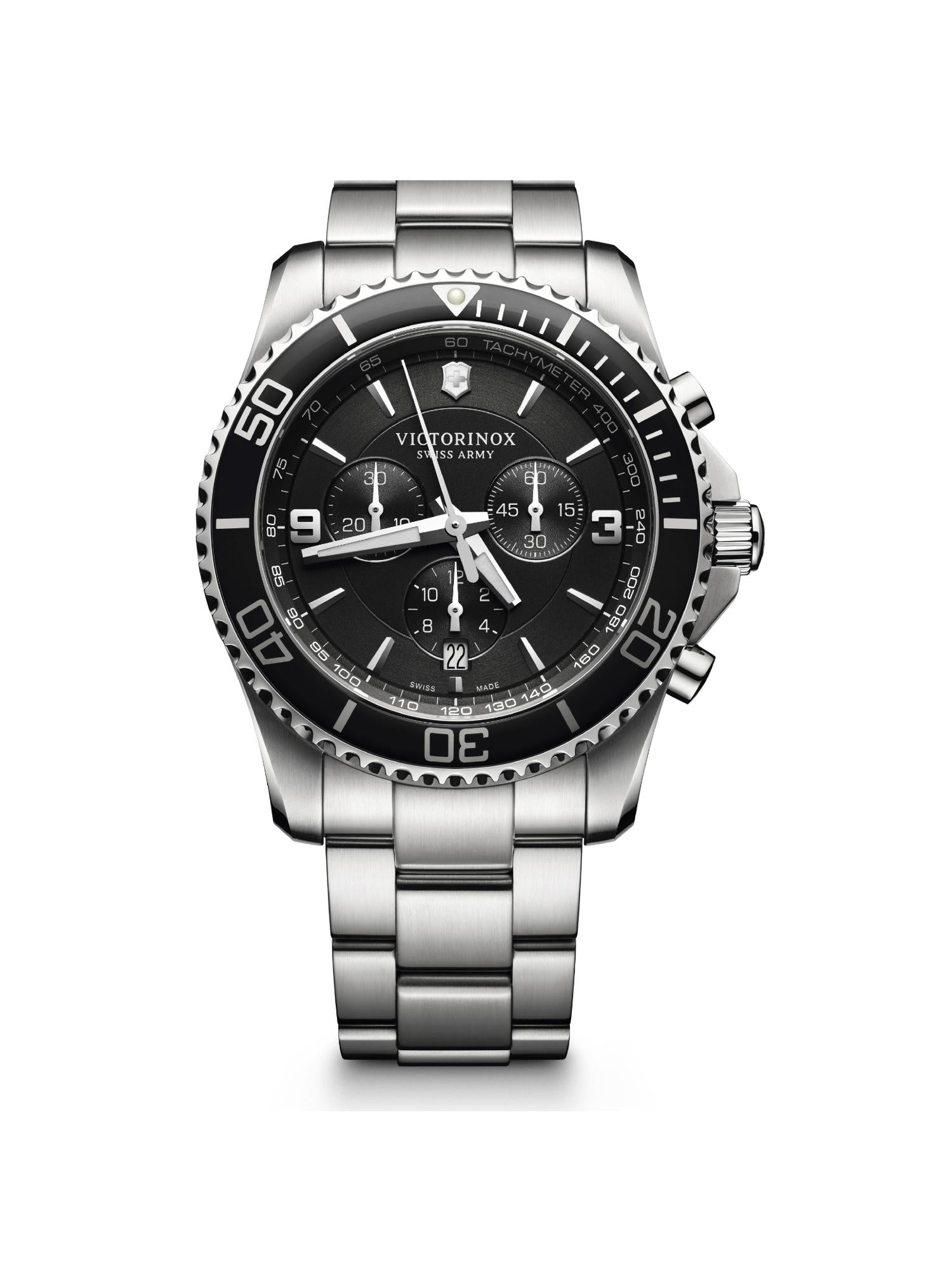 Victorinox Men 43 mm Size Black Dial Maverick Chronograph Watch 241695