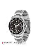 Victorinox Men 43 mm Size Black Dial Maverick Chronograph Watch 241695