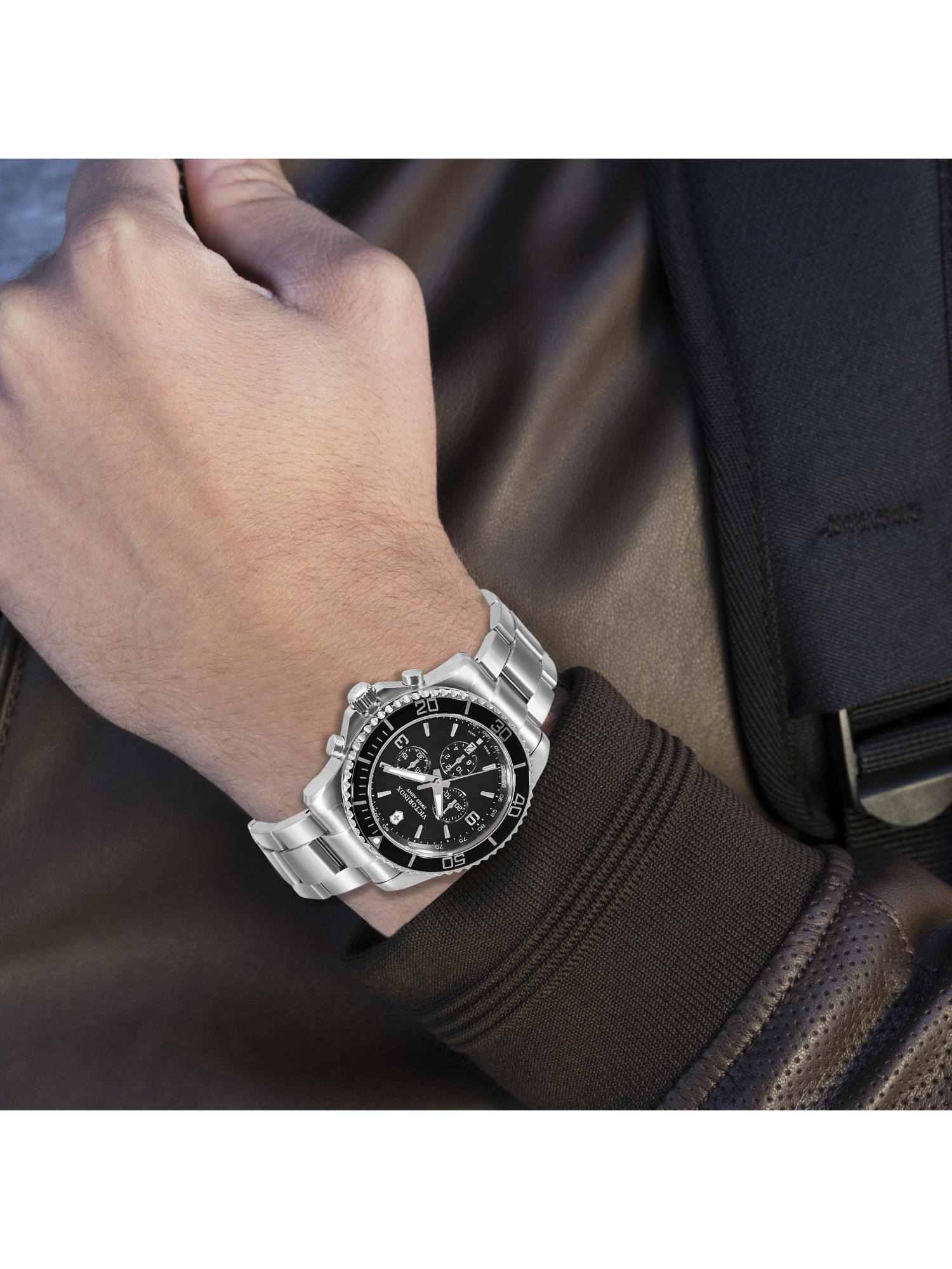 Victorinox Men 43 mm Size Black Dial Maverick Chronograph Watch 241695