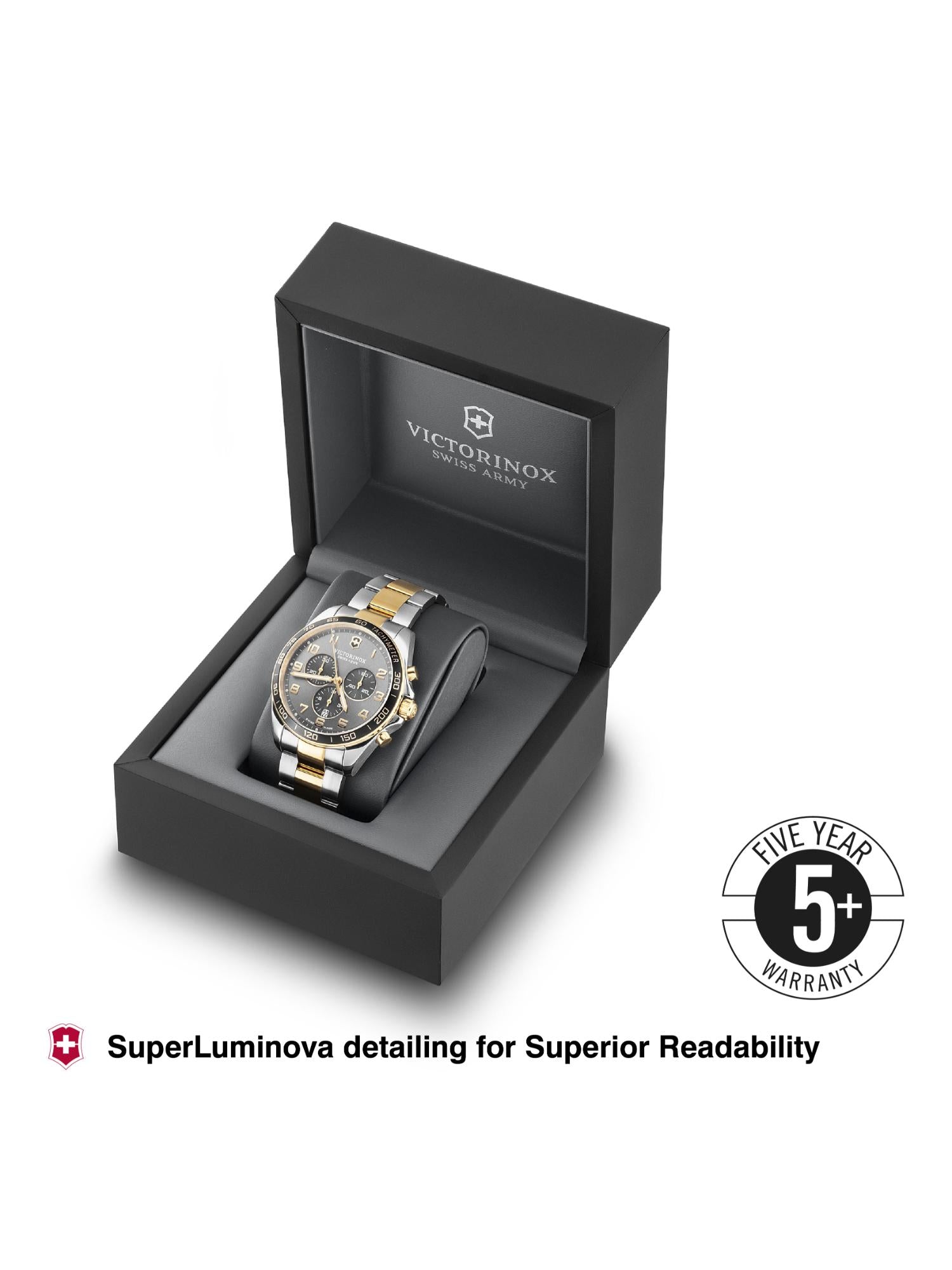 Victorinox Men 42 mm Size Grey Dial Field Force Chronograph Watch 241902