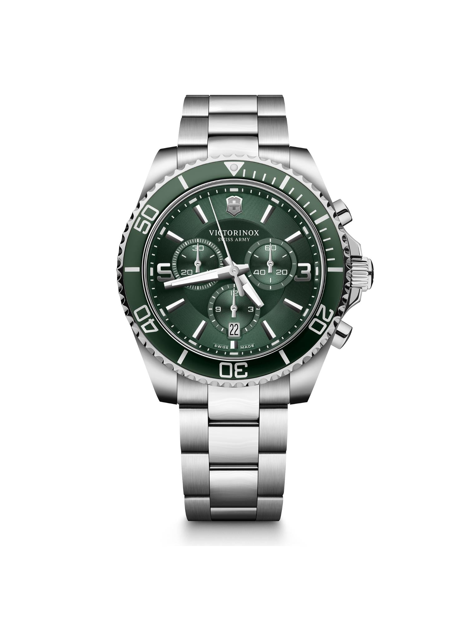 Victorinox Men 43 mm Size Green Dial Maverick Chronograph Watch 241946