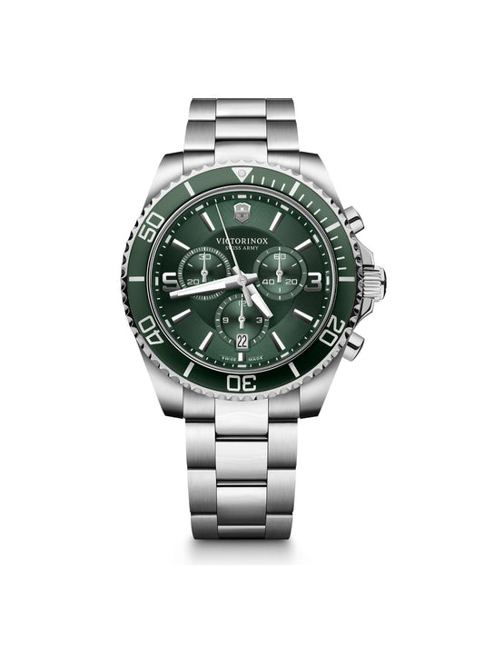 Victorinox Men 43 mm Size Green Dial Maverick Chronograph Watch - V241946