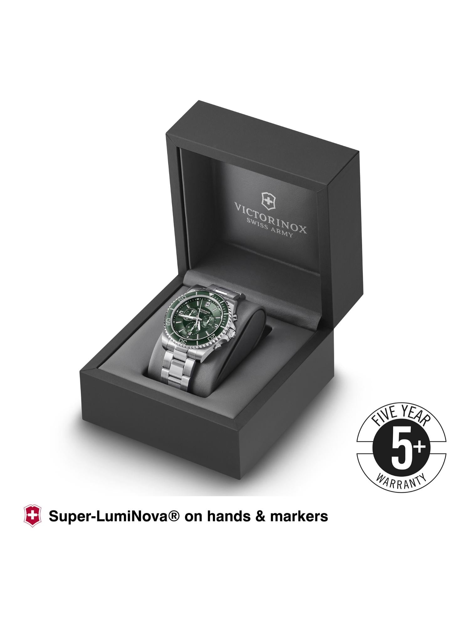 Victorinox Men 43 mm Size Green Dial Maverick Chronograph Watch 241946