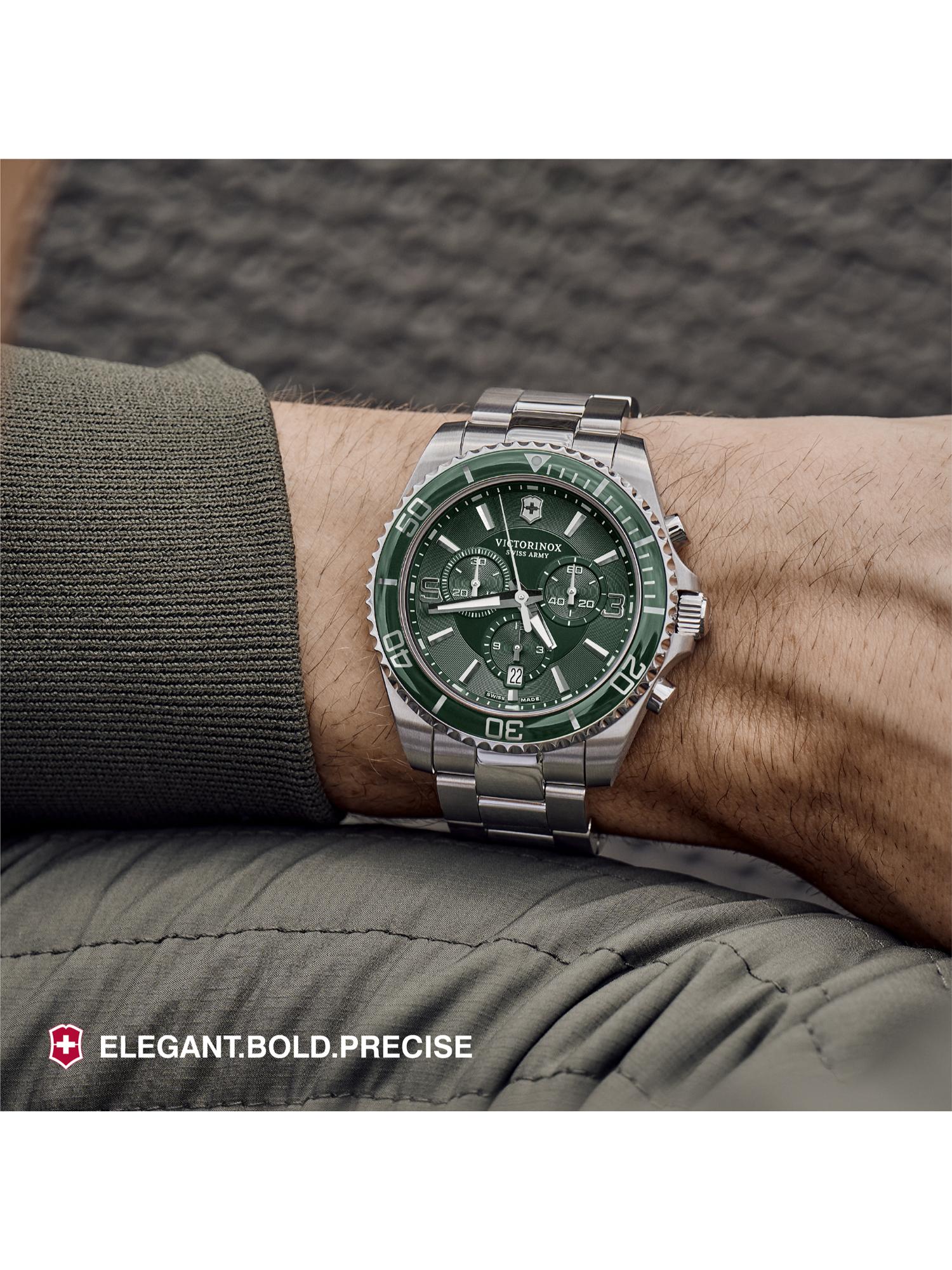 Victorinox Men 43 mm Size Green Dial Maverick Chronograph Watch 241946