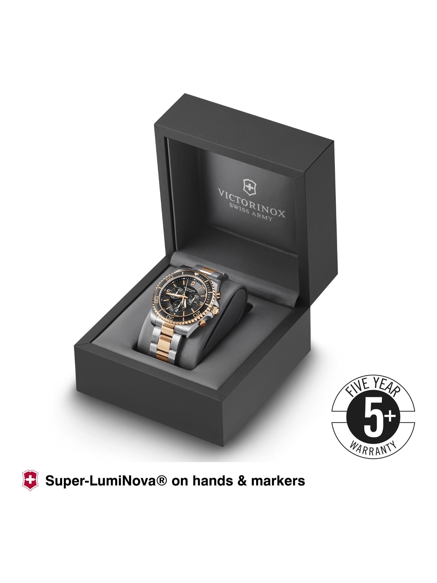 Victorinox Men 43 mm Size Black Dial Maverick Chronograph Watch 241952