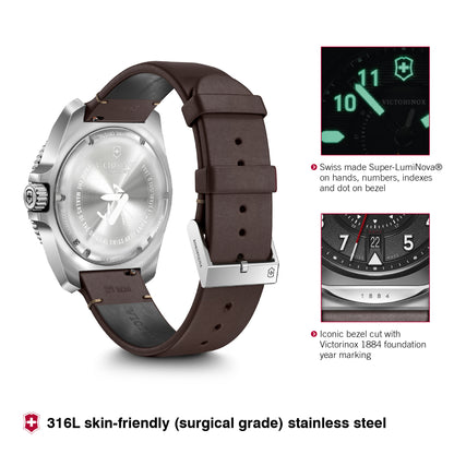 Victorinox Journey 1884 Black Dial 43 mm Men Quartz Watch- 241976.1