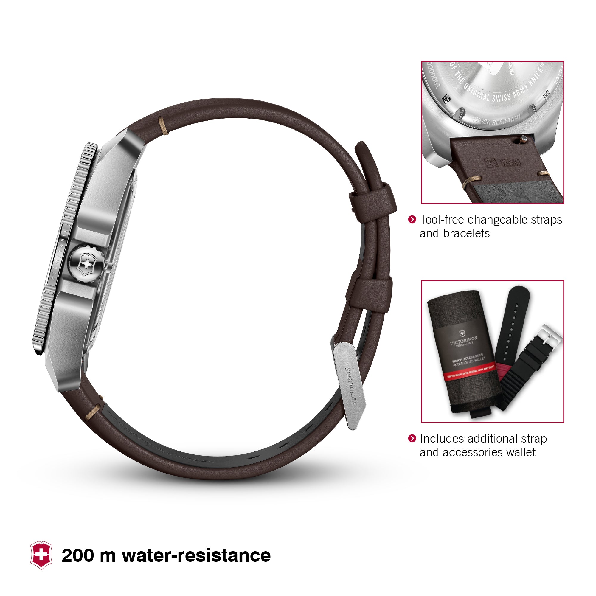 Victorinox Journey 1884 Black Dial 43 mm Men Quartz Watch- 241976.1