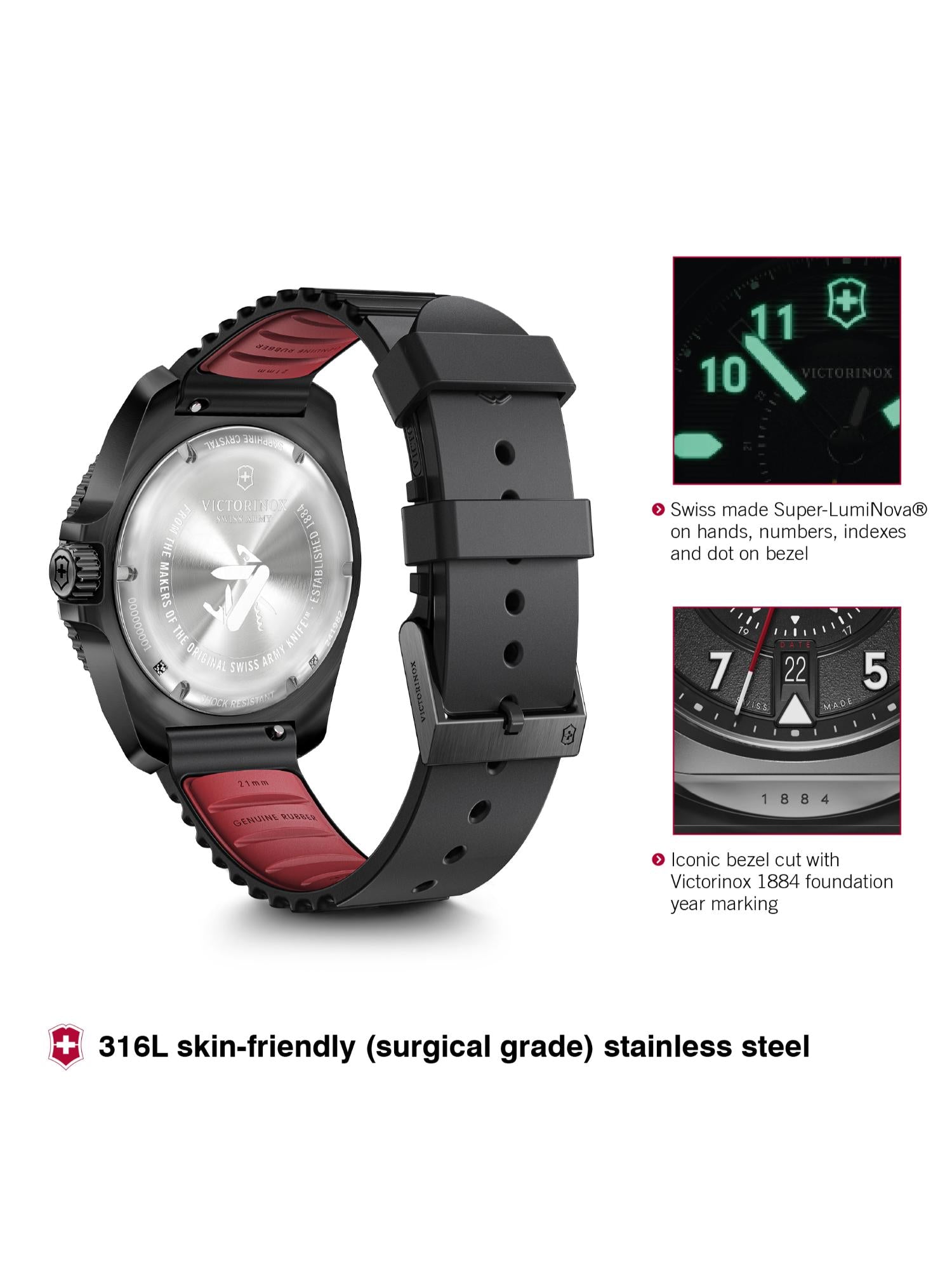 Victorinox Men 43 mm Size Black Dial Journey 1884 Watch 241982