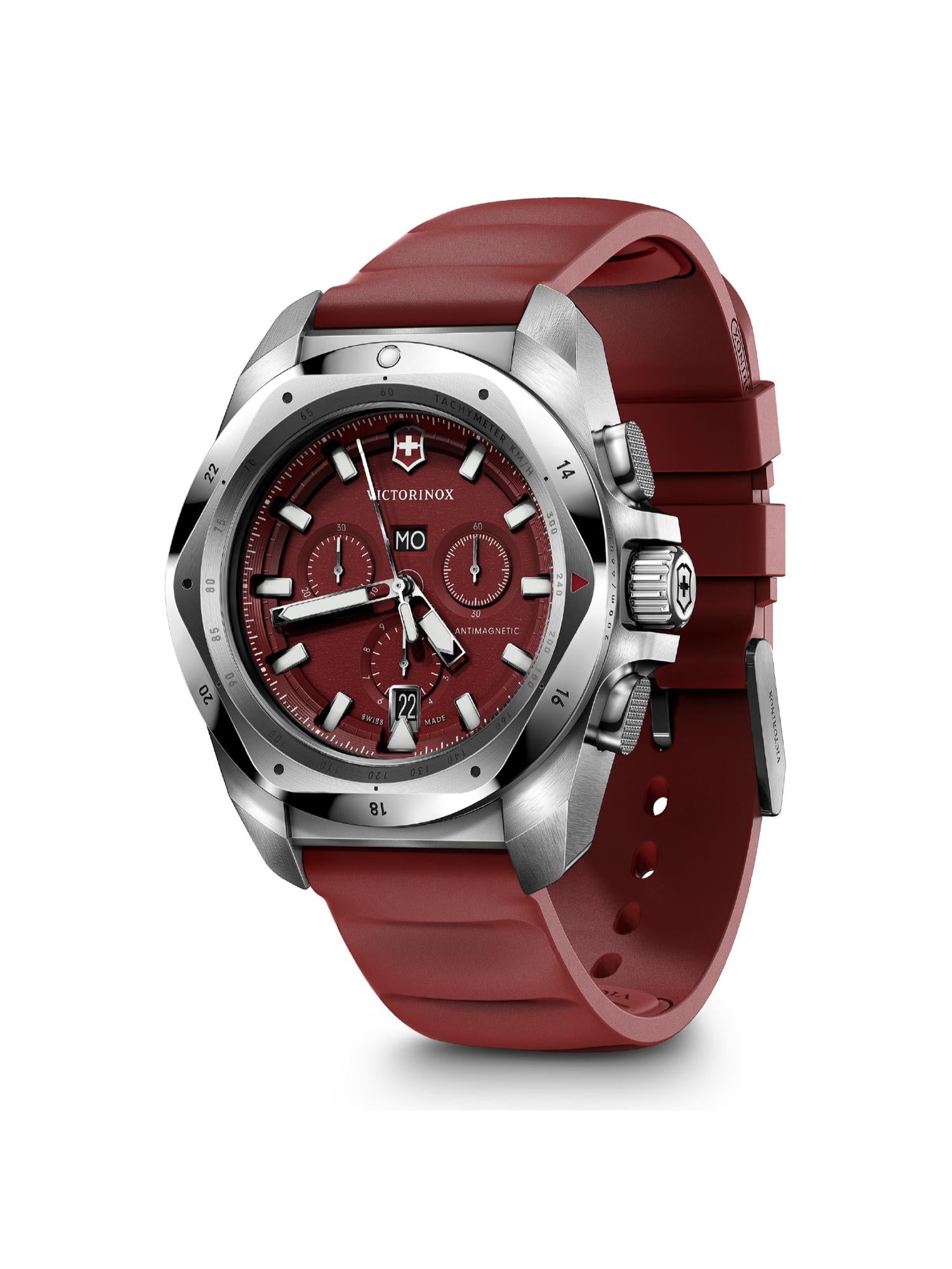 Victorinox Men 43 mm Size Red Dial I.N.O.X. Chrono Watch - 241986