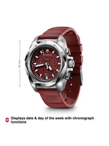 Victorinox Men 43 mm Size Red Dial I.N.O.X. Chrono Watch - 241986