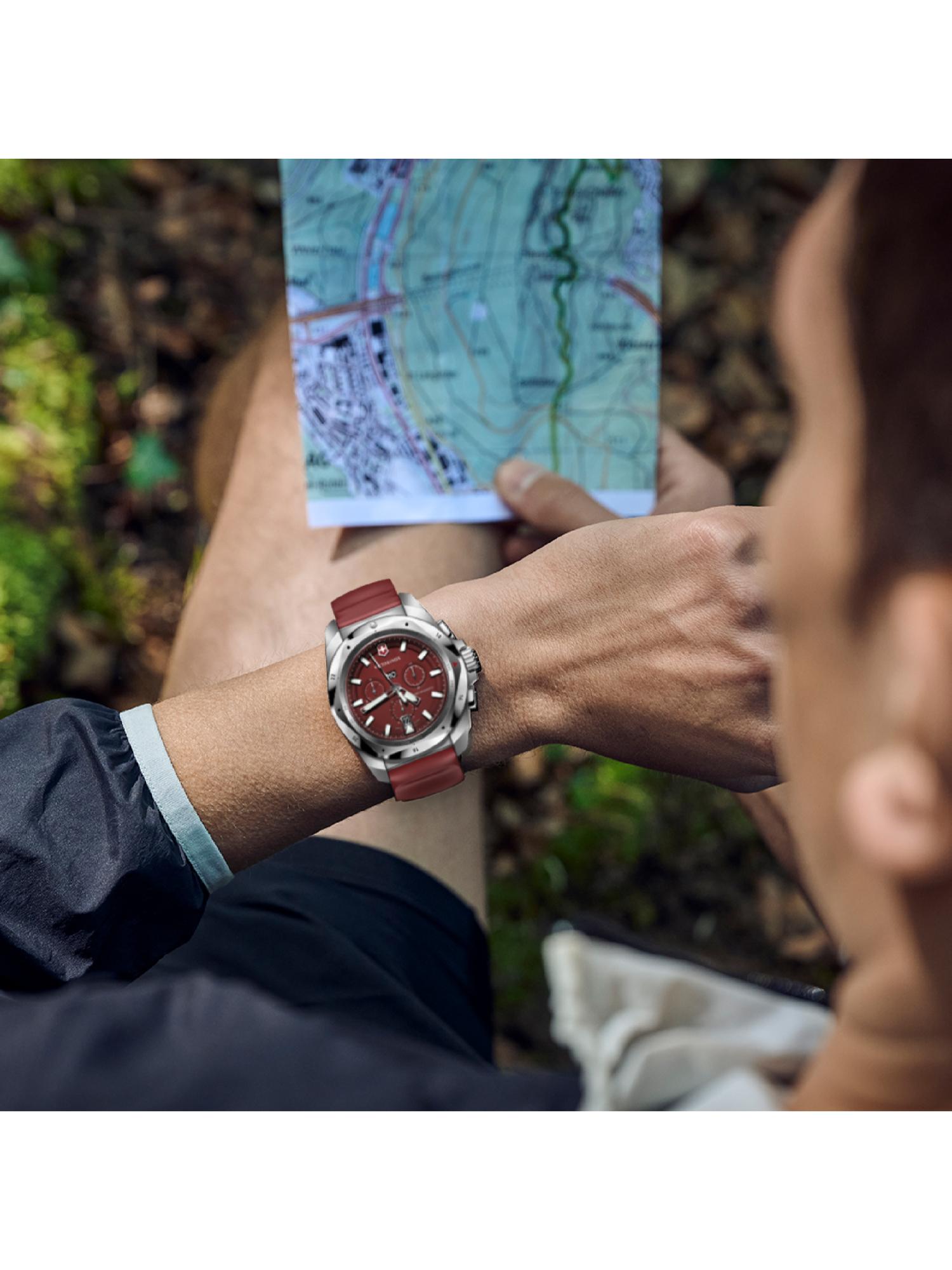 Victorinox Men 43 mm Size Red Dial I.N.O.X. Chrono Watch - 241986