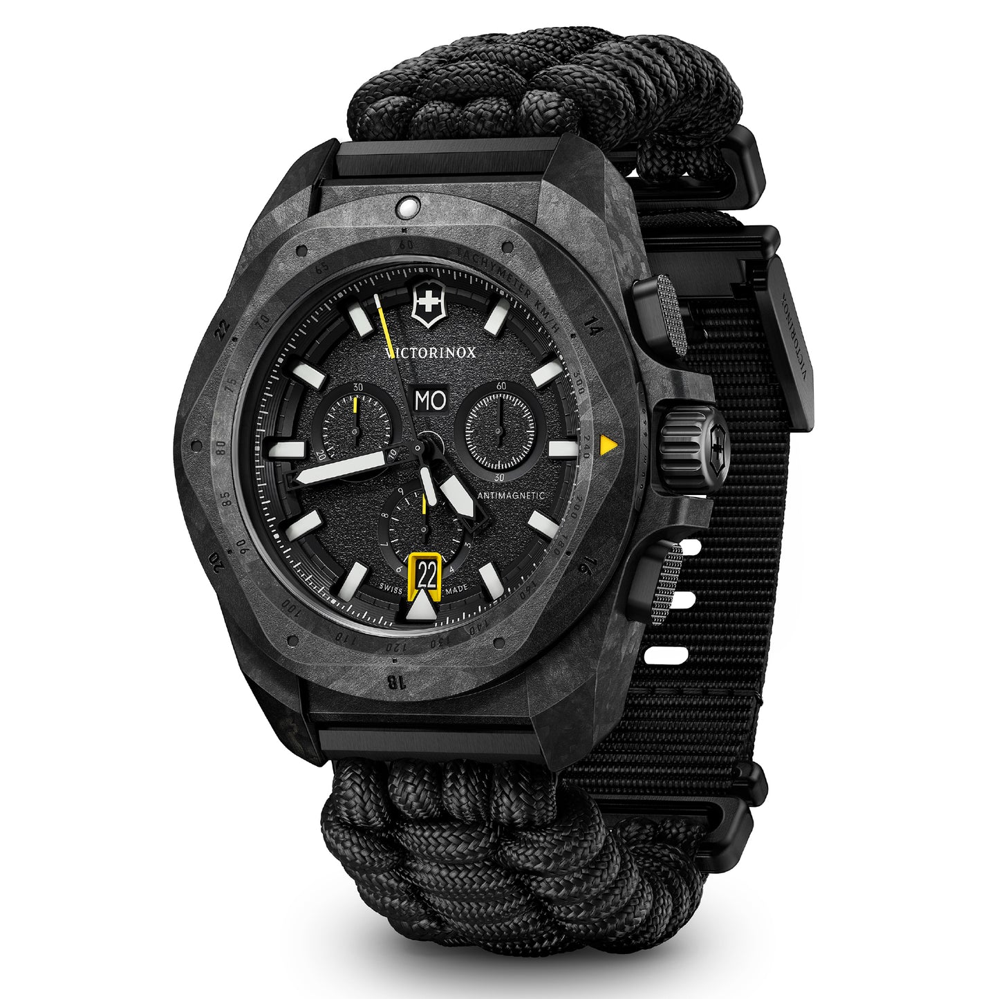 Victorinox I.N.O.X. Chrono Black Dial 43 mm Men Quartz Watch 241989.1