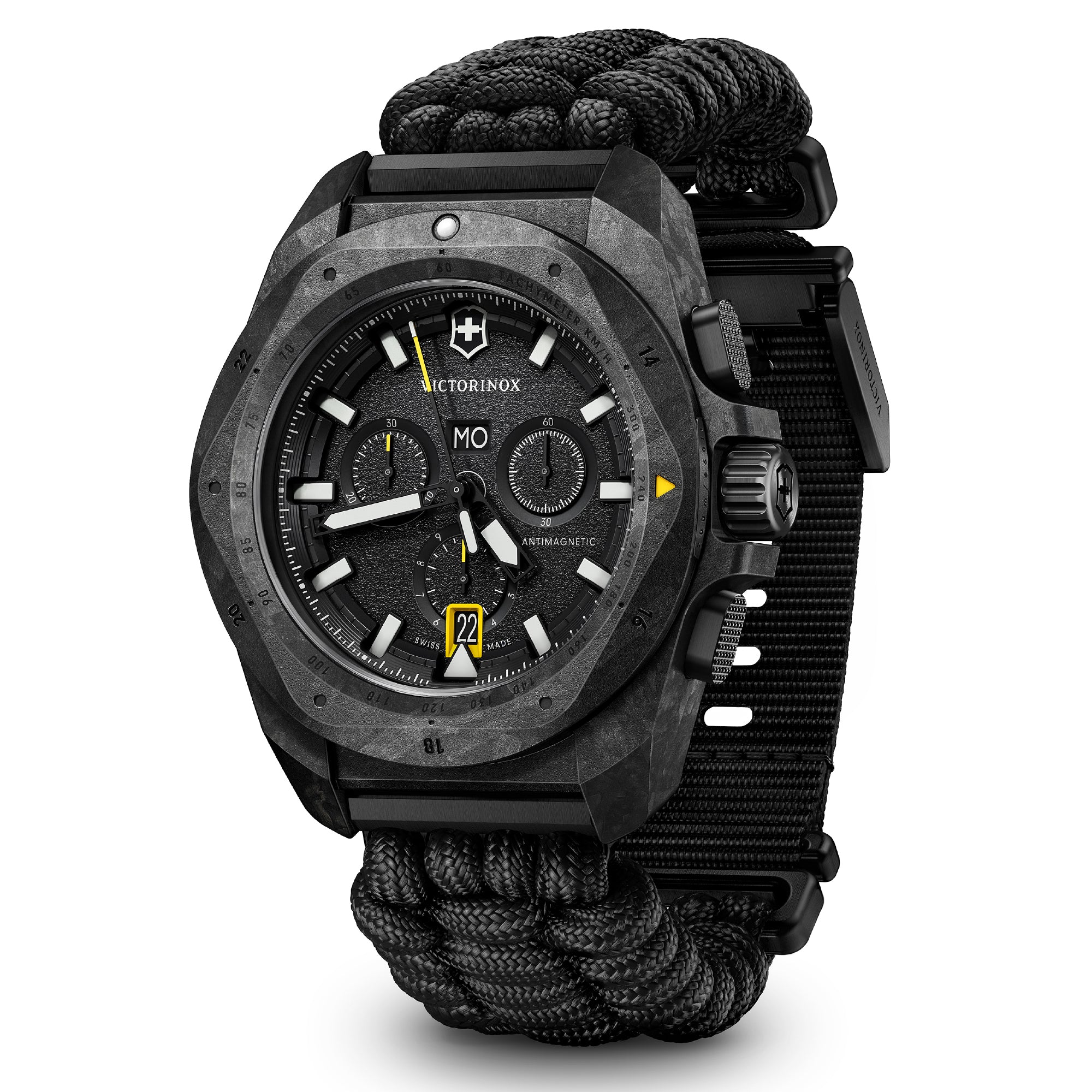 Victorinox I.N.O.X. Chrono Black Dial 43 mm Men Quartz Watch 241989.1