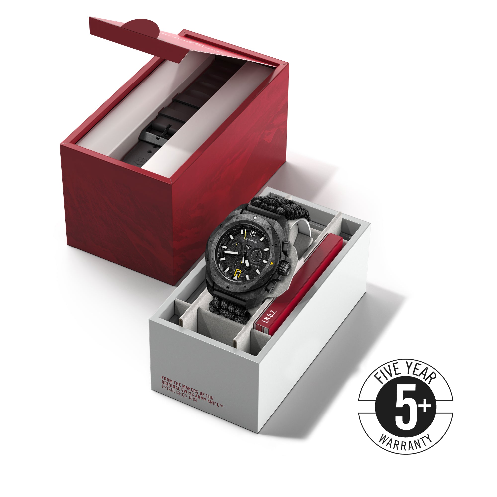 Victorinox I.N.O.X. Chrono Black Dial 43 mm Men Quartz Watch 241989.1