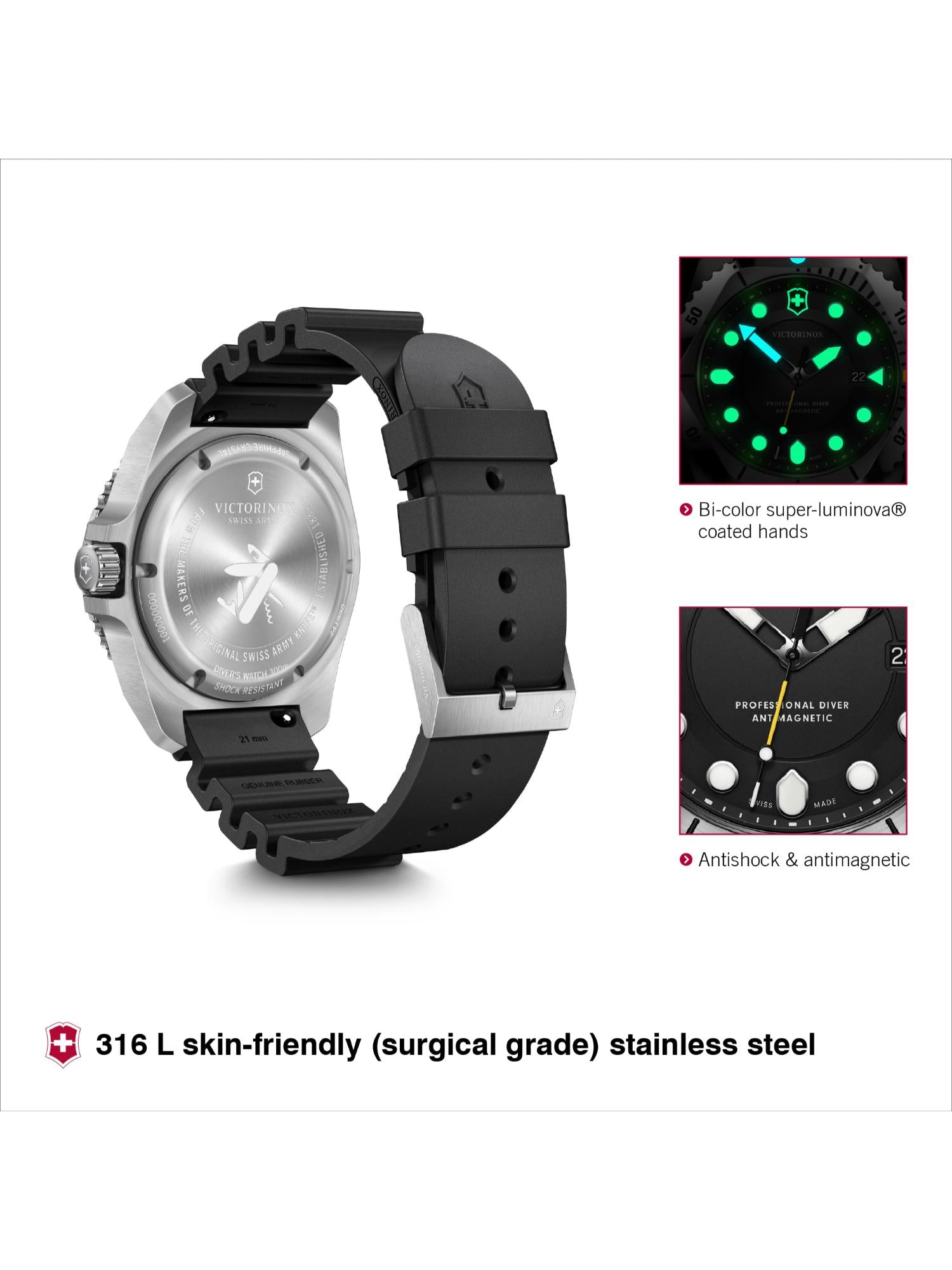 Victorinox Men 43 mm Size Black Dial Dive Pro Analog Watch 241990