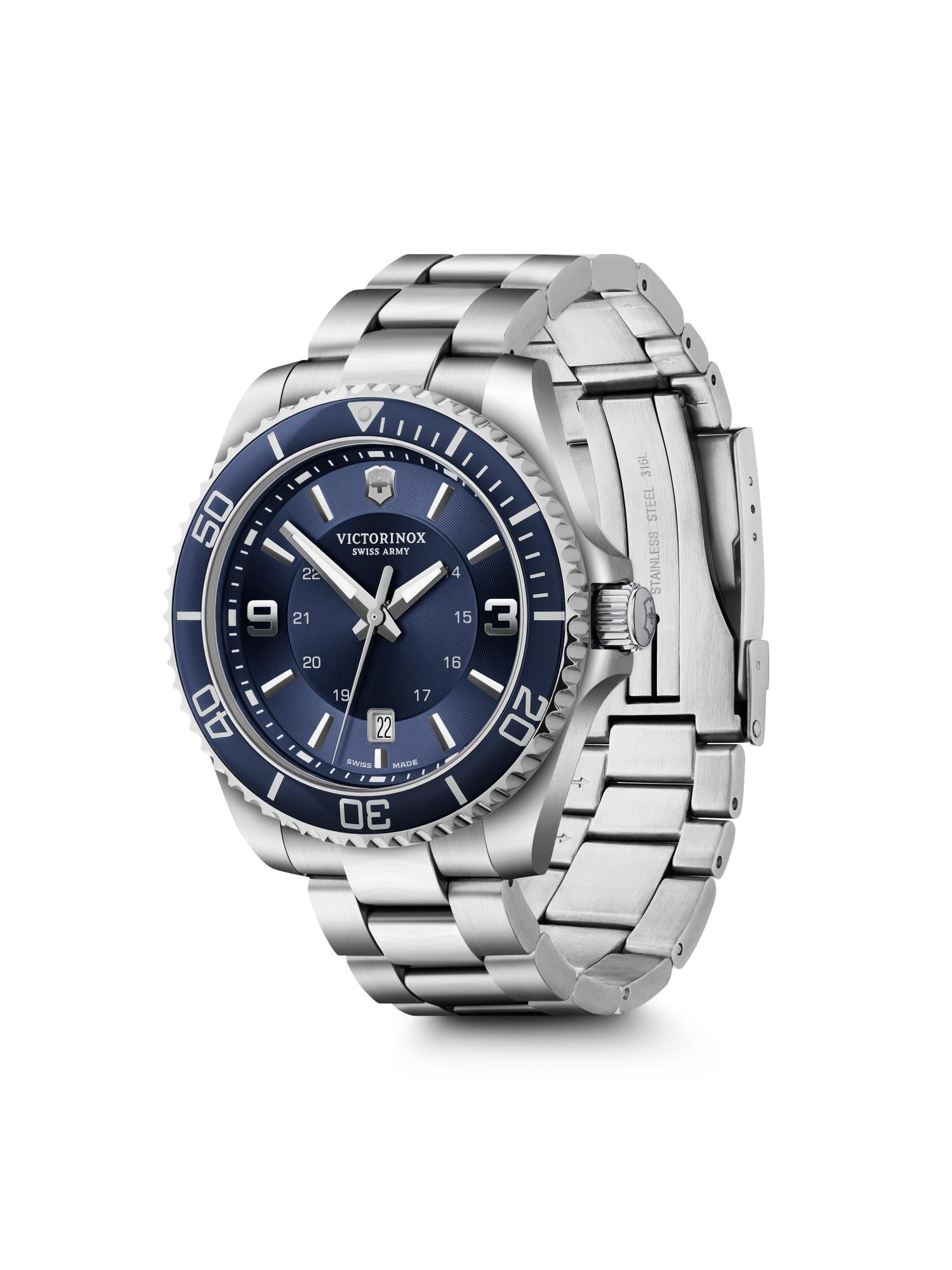 Victorinox Men 43 mm Size Blue Dial Maverick Watch 242007