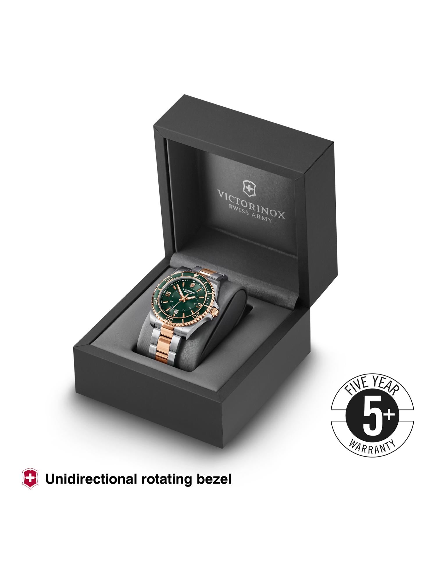 Victorinox Men 43 mm Size Green Dial Maverick Analog Watch 242008
