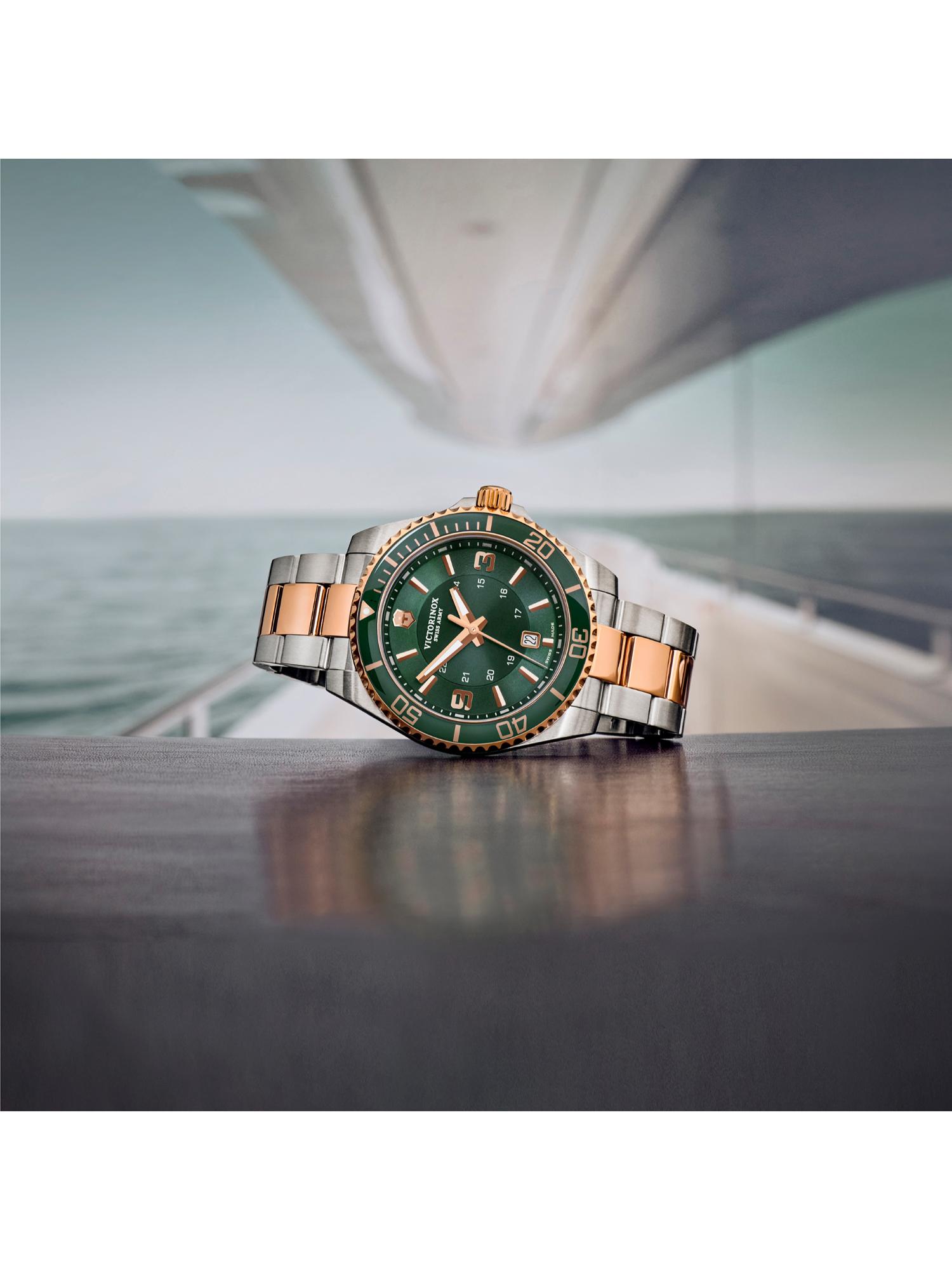 Victorinox Men 43 mm Size Green Dial Maverick Analog Watch 242008