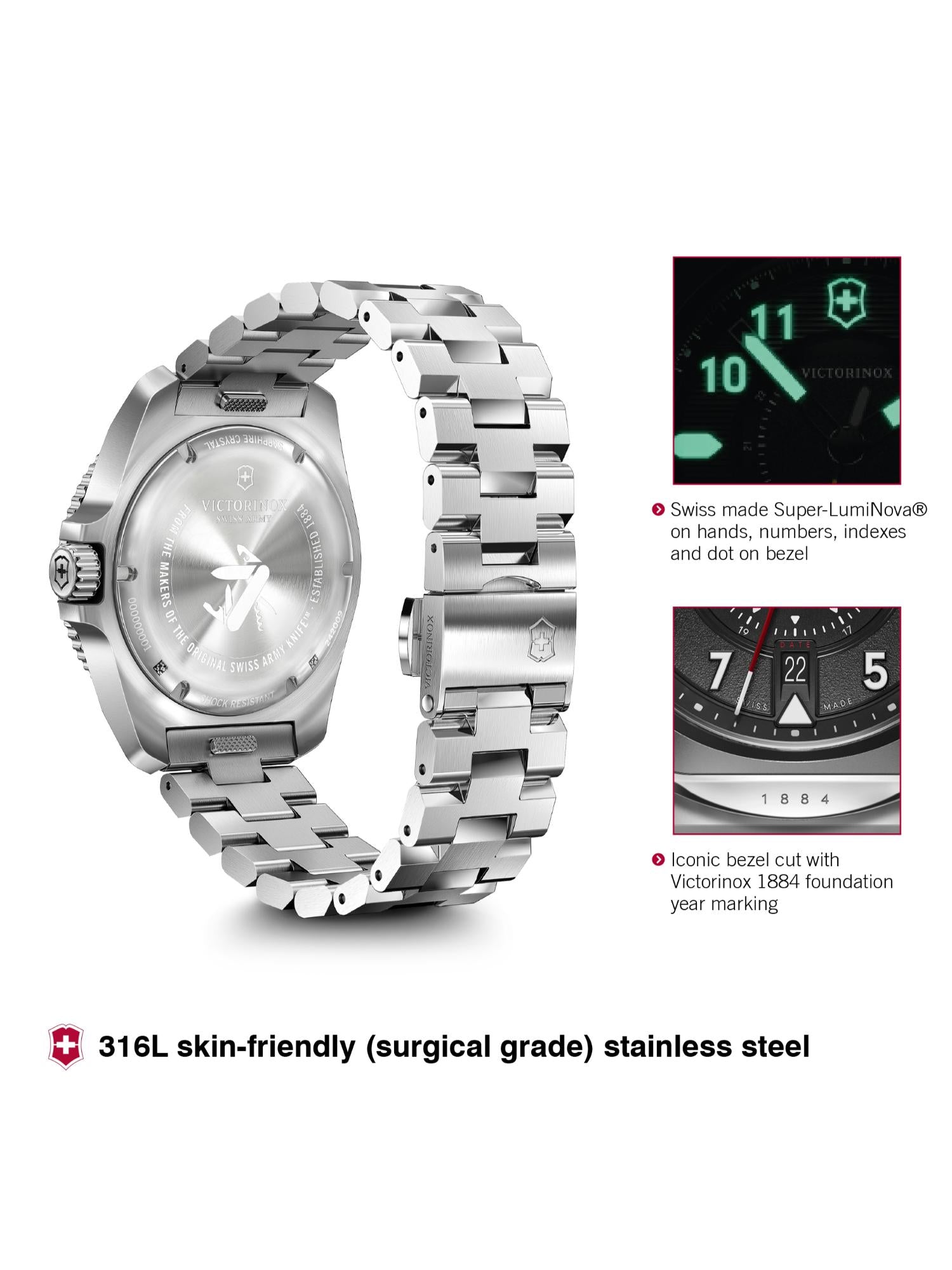 Victorinox Men 43 mm Size Black Dial Journey 1884 Watch 242009