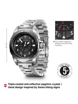 Victorinox Men 43 mm Size Black Dial Journey 1884 Watch 242009