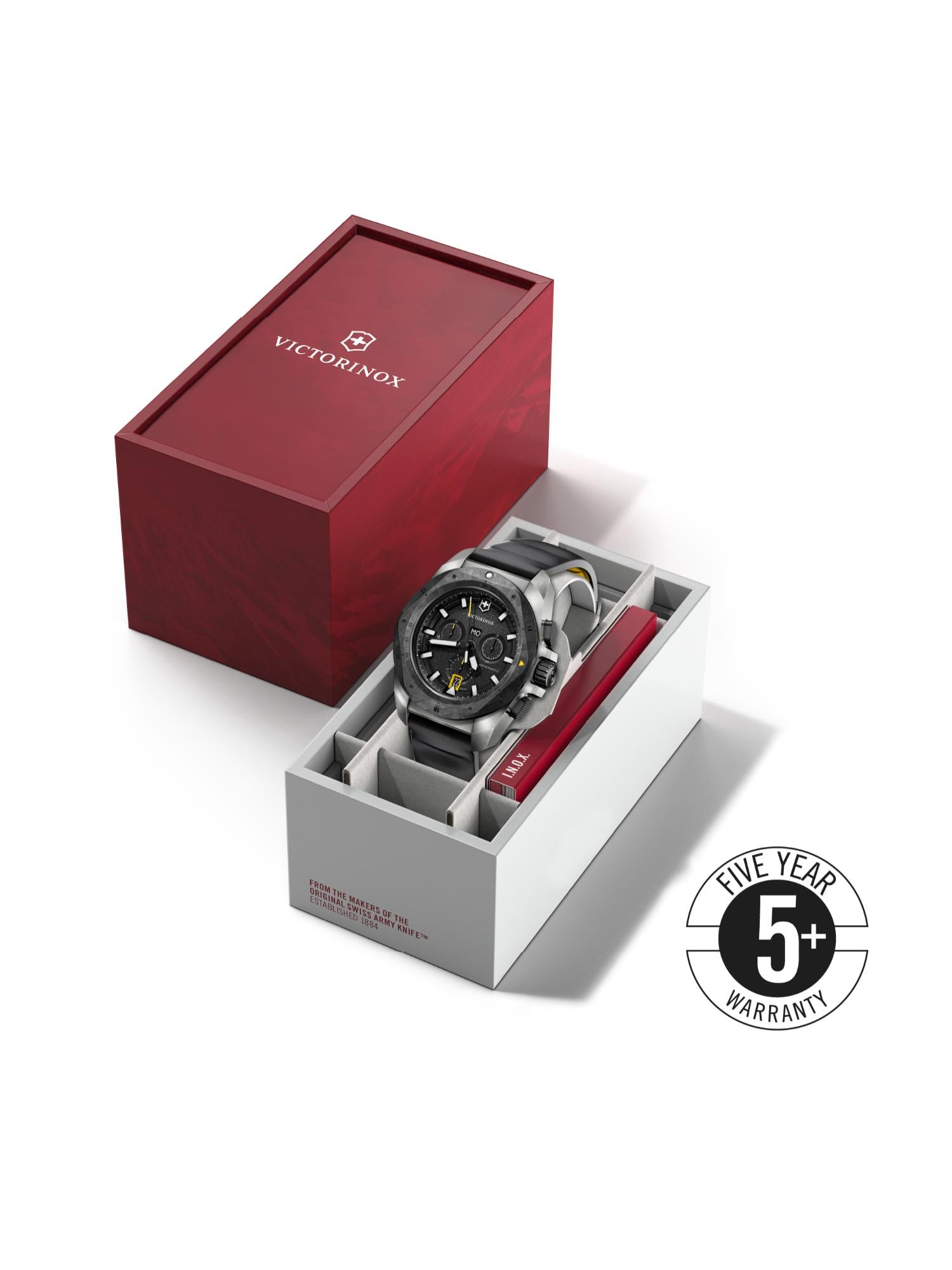 Victorinox Men 43 mm Size Black Dial I.N.O.X. Chrono Watch - 242011