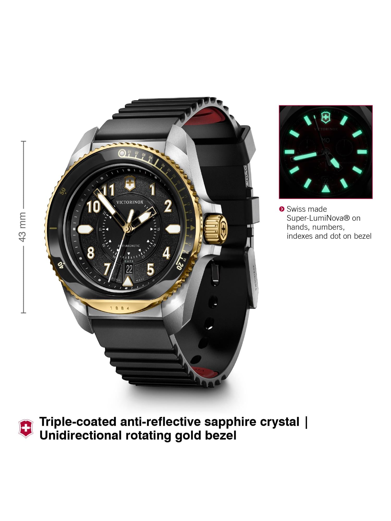 Victorinox Men 43 mm Size Black Dial Journey 1884 Watch 242014