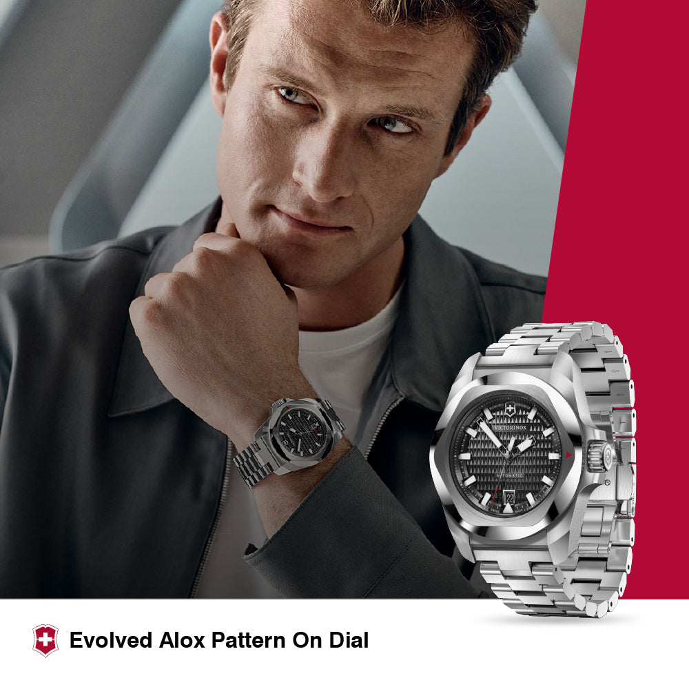 Victorinox I.N.O.X. Automatic Black Dial 41 mm Unisex Watch- 242019