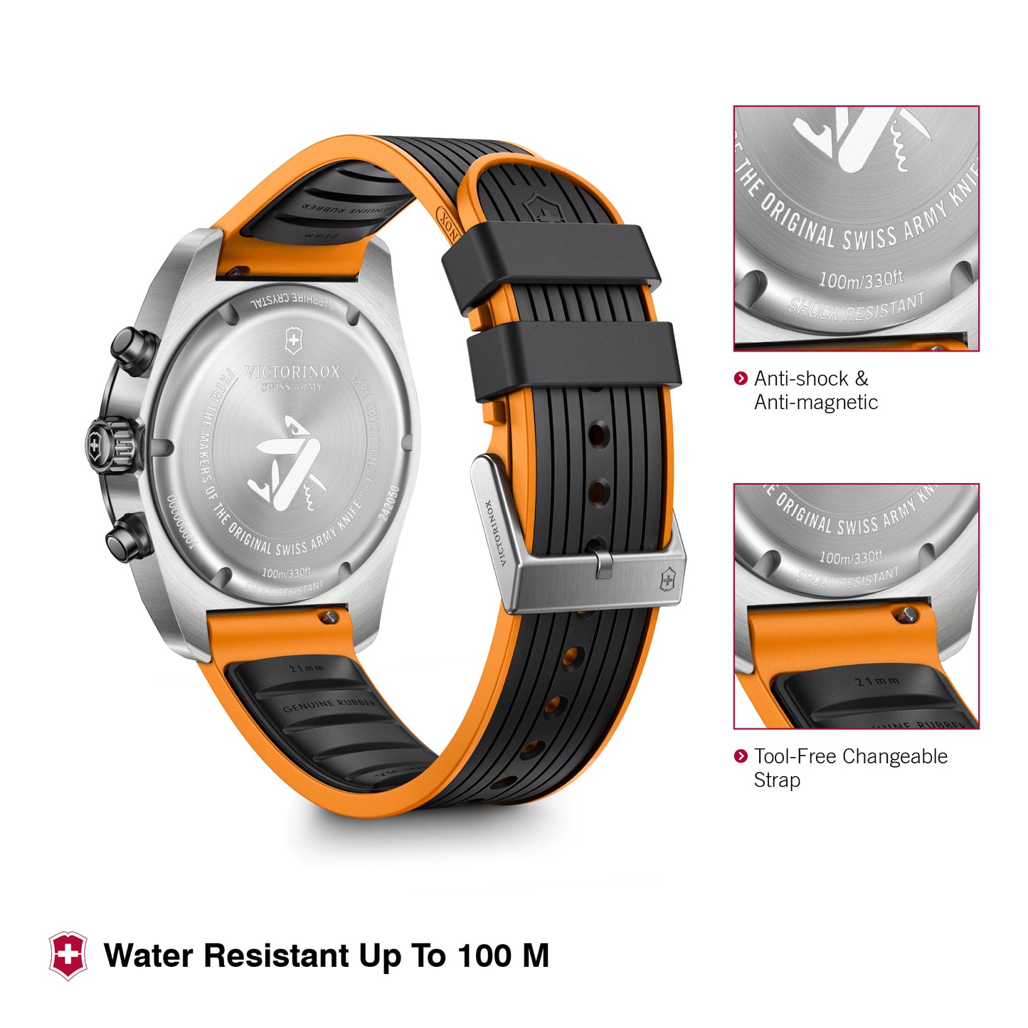 Victorinox Swiss Army Men Chronograph Watch 42 mm Black Dial-242050