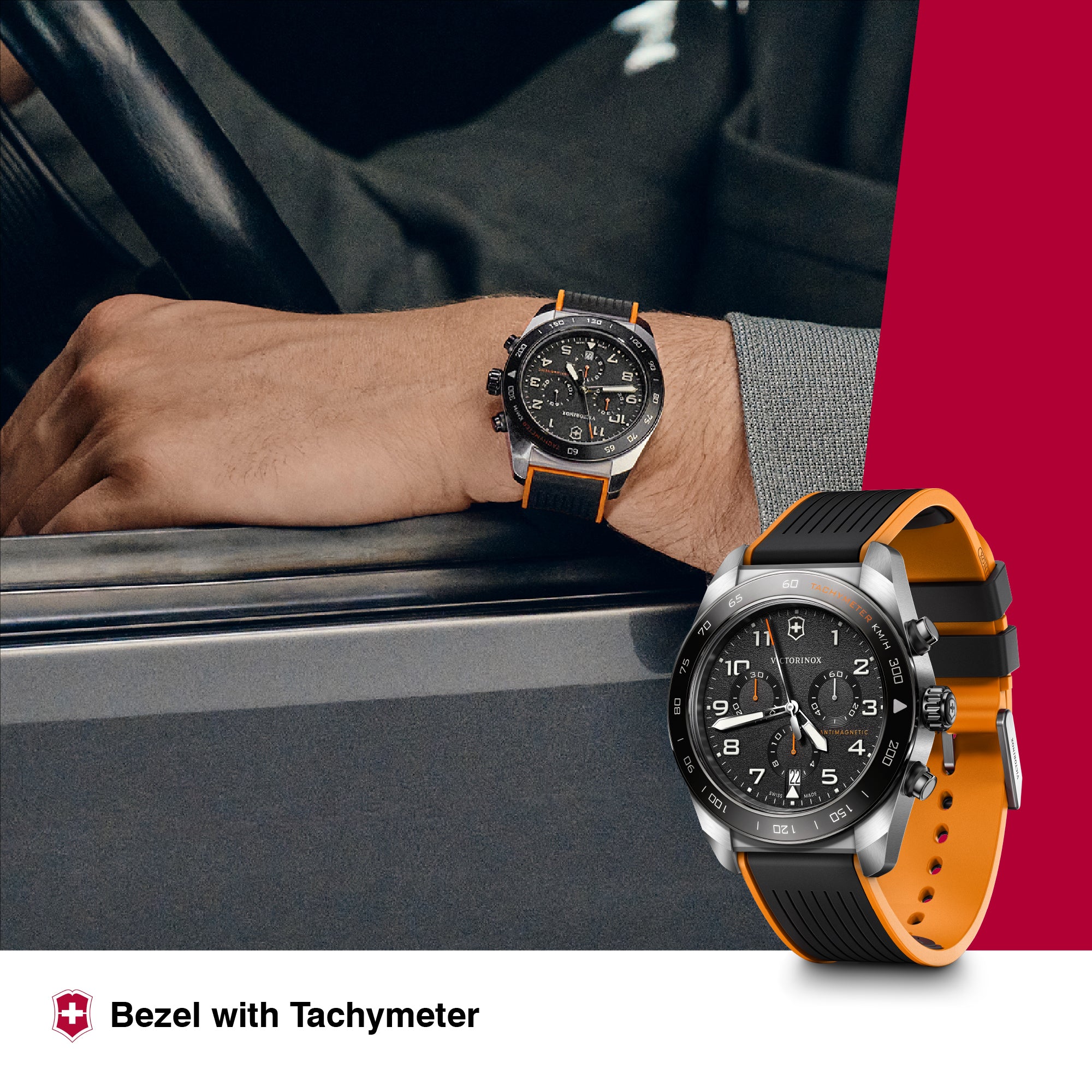 Victorinox Swiss Army Men Chronograph Watch 42 mm Black Dial-242050