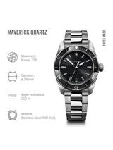 Victorinox Maverick Swiss Made Men Black Dial 39 mm Analog Watch 242097