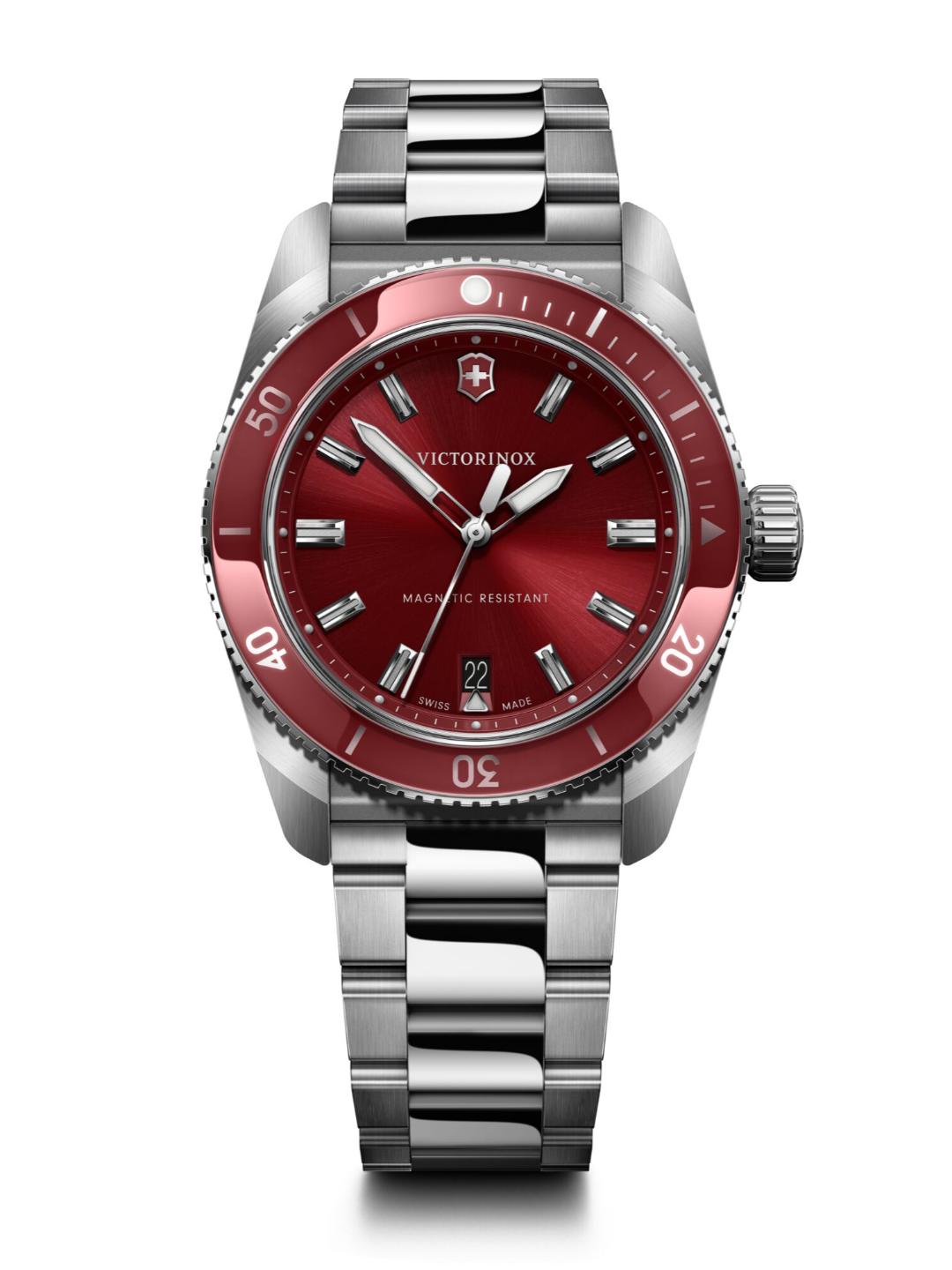 Victorinox Maverick Swiss Made Men 39 mm Red Dial Analog Watch 242098