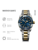 Victorinox Maverick Swiss Made Men Blue Dial 39 mm Analog Watch 242100