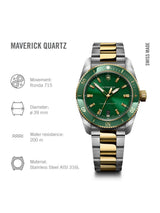 Victorinox Maverick Swiss Made Men Green Dial 39 mm Analog Watch 242101