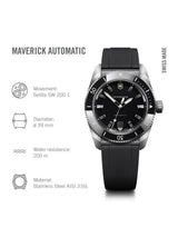 Victorinox Maverick Swiss Made Men Black Dial 39 mm Automatic Watch 242104