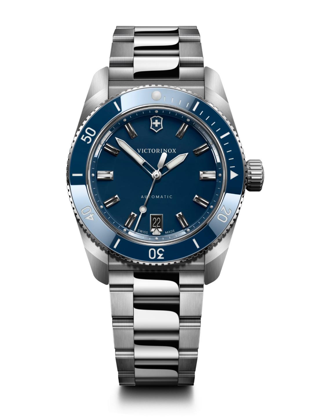 Victorinox Maverick Swiss Made Men Blue Dial 39 mm Automatic Watch 242106