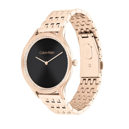 Calvin Klein CK TIMELESS 38 mm Black Dial Women Watch-  25100003