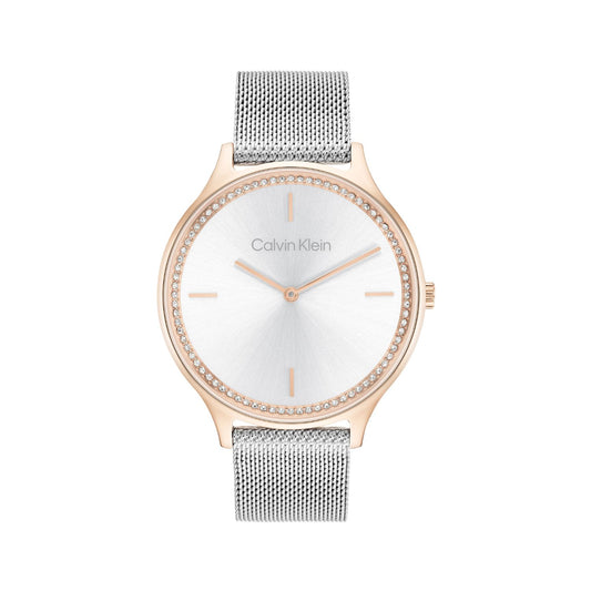 Calvin Klein CK TIMELESS 38 mm Silver Dial Women Watch-  25100006