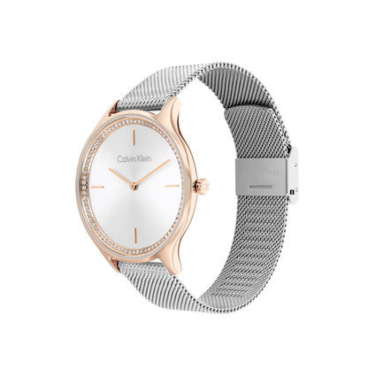 Calvin Klein CK TIMELESS 38 mm Silver Dial Women Watch-  25100006