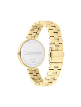 Calvin Klein Gleam Qtz Basic Slim Light Champagne Round Dial Women's Watch 25100014