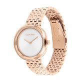 Calvin Klein TWISTED BEZEL 34 mm Silver Dial Women Watch 25100038